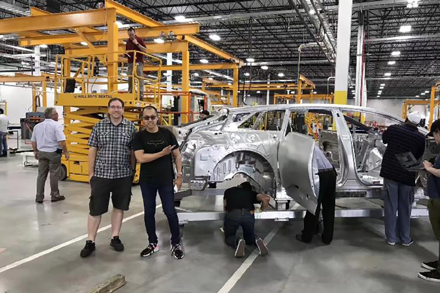 迈向量产化 FF91首台白车身下线图片曝光