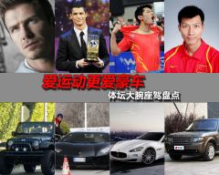 体坛大腕座驾盘点 爱运动更爱豪车