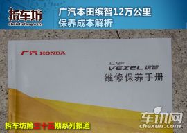 缤智1.8L CVT两驱精英型-保养成本