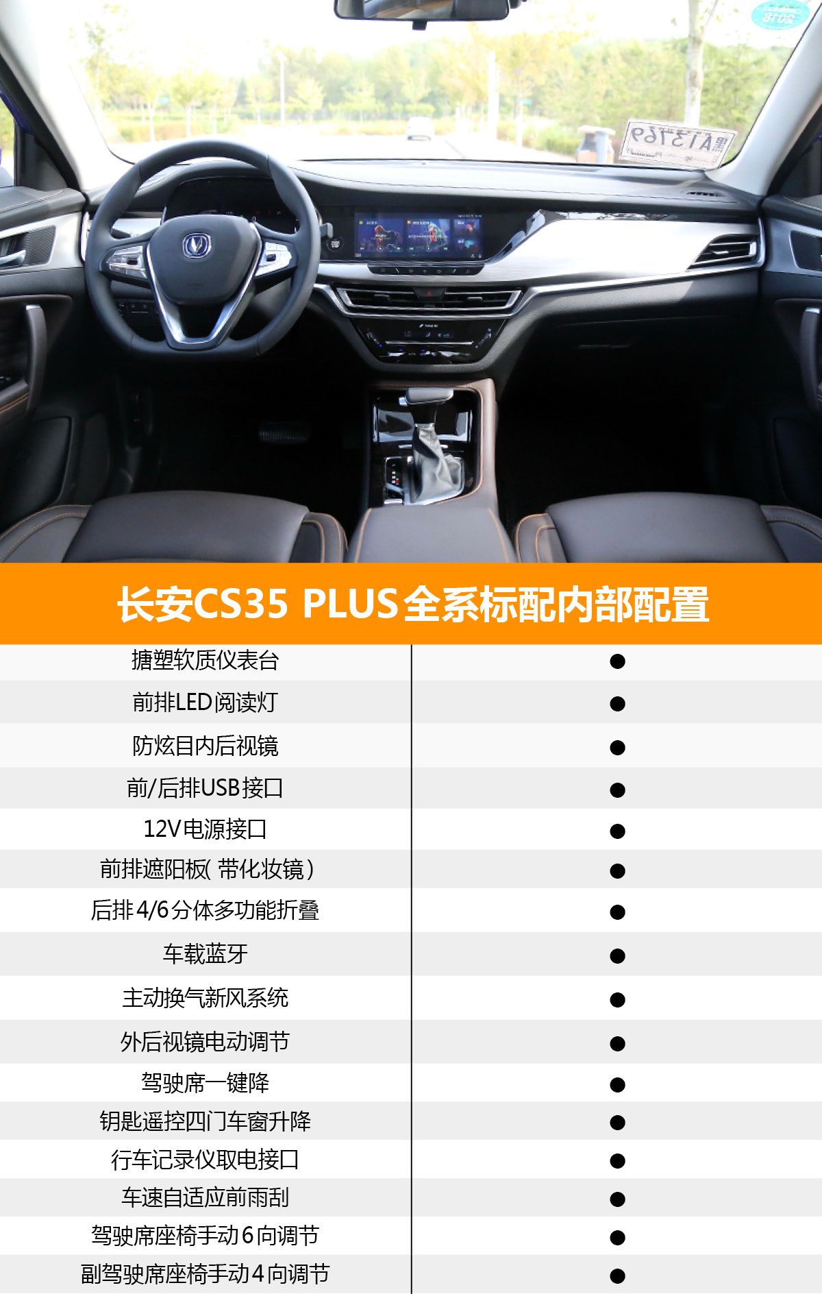 首推自动酷联型 长安CS35 PLUS购车手册