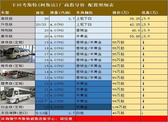 经典丰田考斯特无法替代 考斯特原厂改装