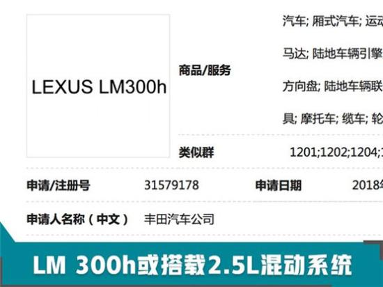 雷克萨斯LM300H价格埃尔法的眼泪四座