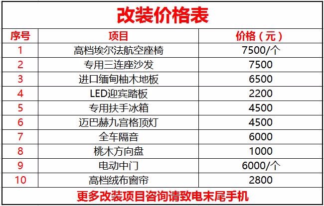 奔驰威霆改装内饰详细清单报价-效果图(图9)