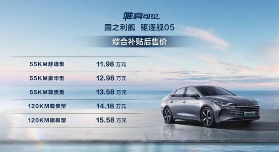 比亚迪驱逐舰05选购指南：DM-i 55km尊贵型性价比最高