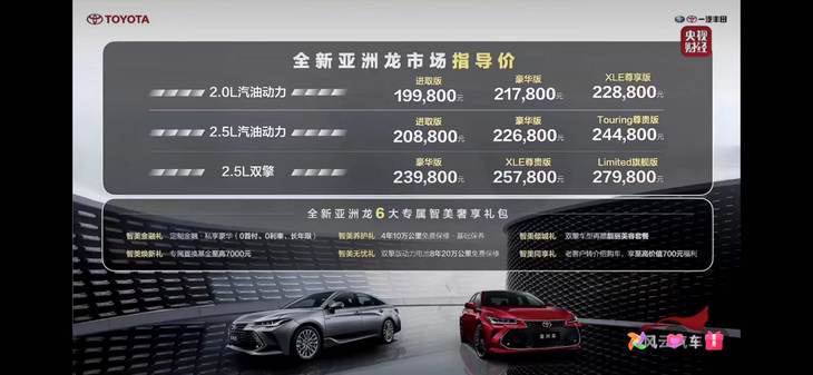 2022款一汽丰田亚洲龙购车手册 每个动力都有最值得购买的车型