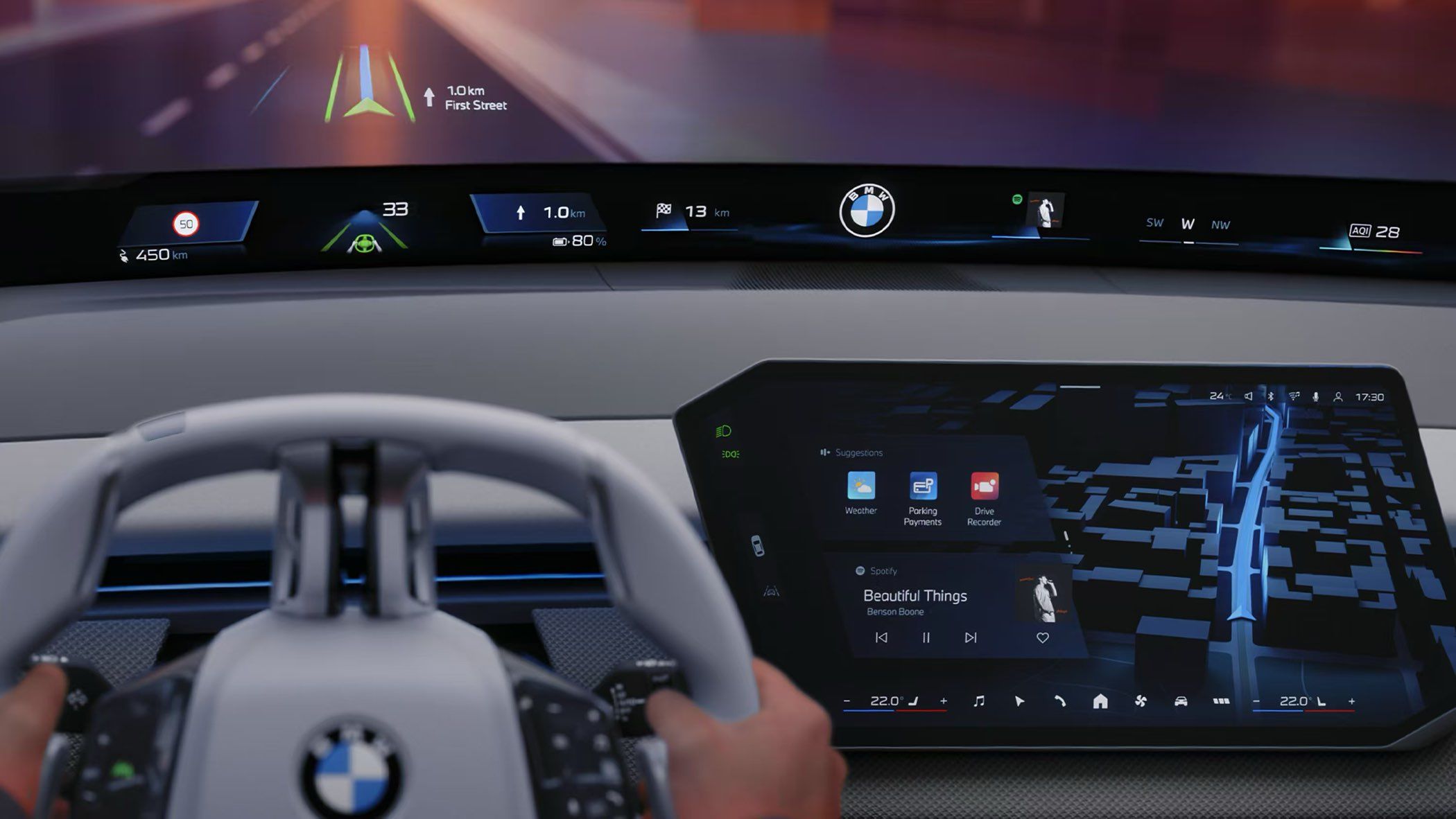 BMW视平线全景显示即将随BMW新世代车型量产