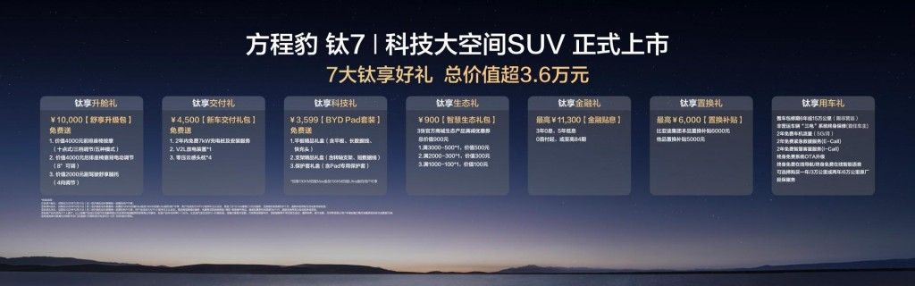 “钛值了”大五座天花板 方程豹钛7上市17.98万起