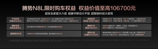 29.98万元-32.98万元!大六座安全豪华SUV腾势N8L正式上市
