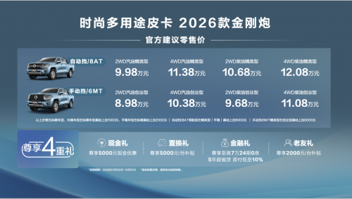  好开、好用、好省心！2026款金刚炮全面进化为奋斗者创富加码