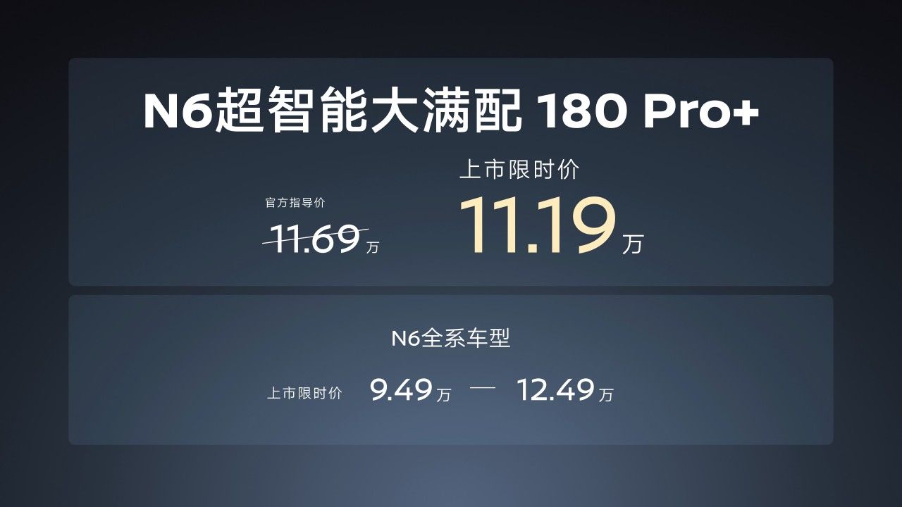 天籁·鸿蒙座舱S380大师版、N6 180 Pro+版及N7青春版上市