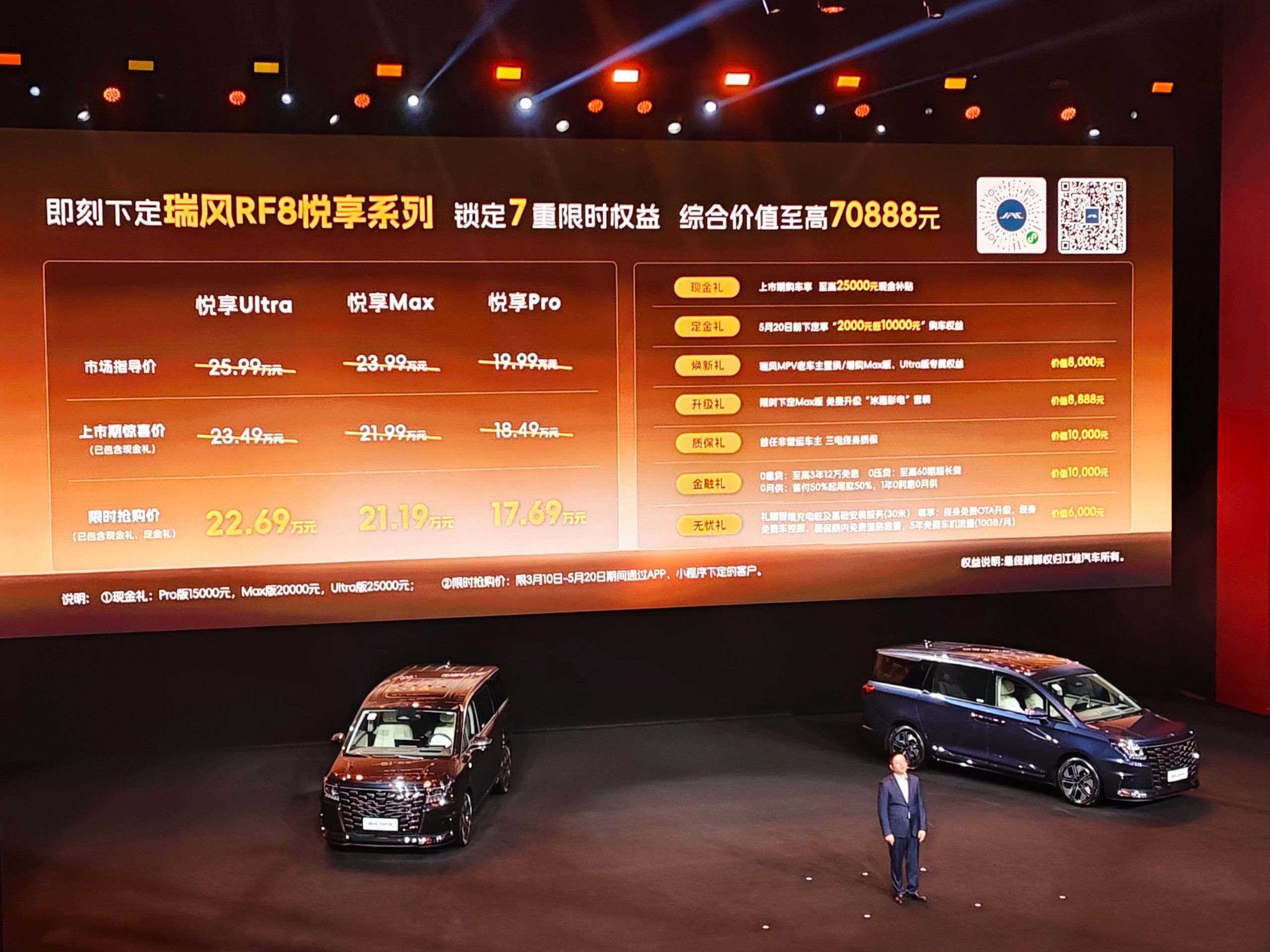 瑞风RF8悦享系列上市 推3款车型/限时抢购价17.69万起