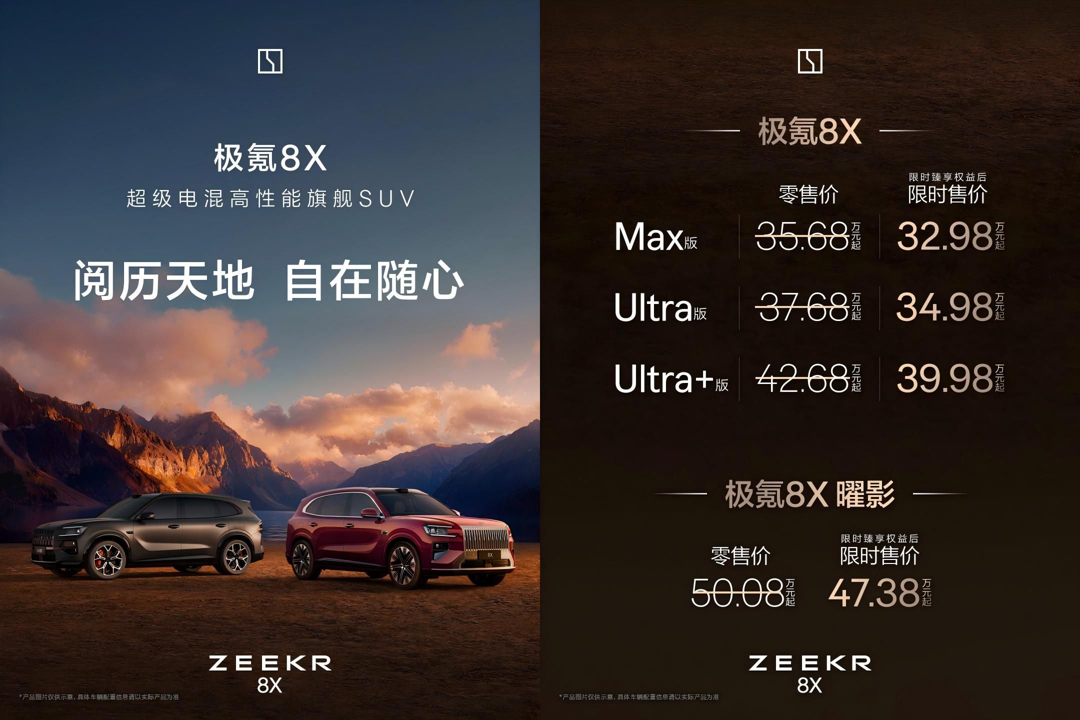 极氪8X正式上市 限时售价32.98万-47.38万元