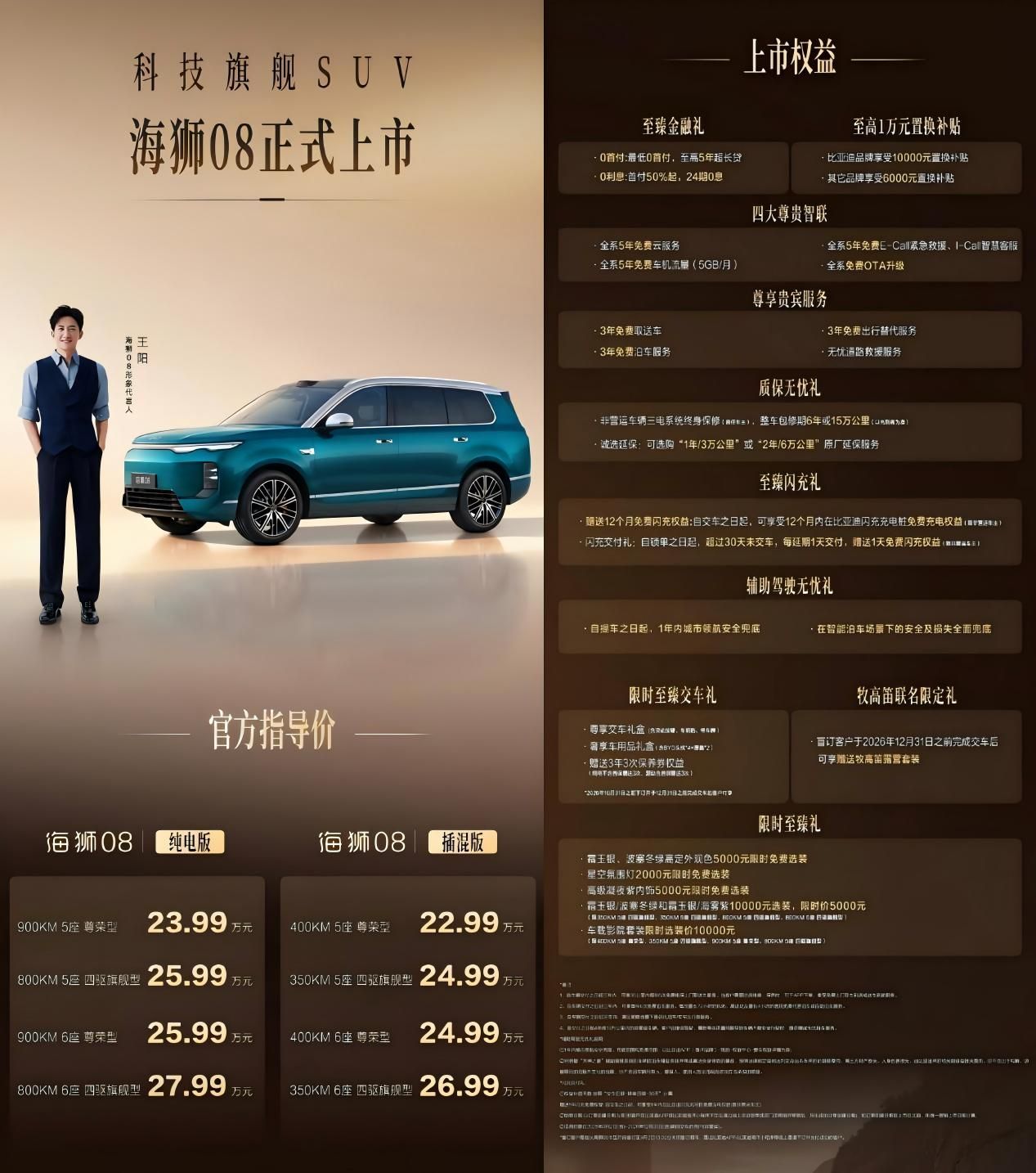 比亚迪海狮08正式上市，推8款车型/售22.99万起