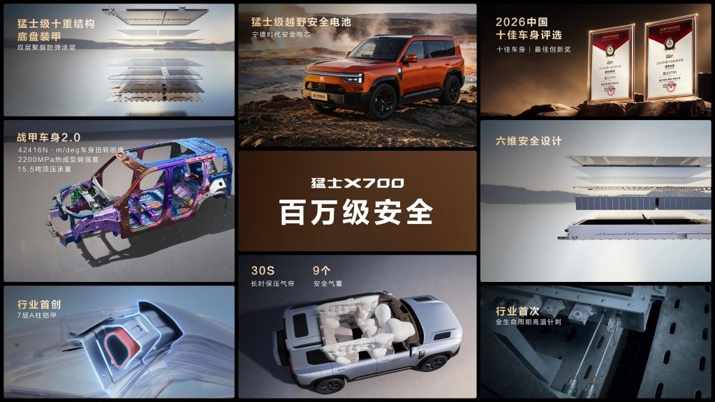 猛士又上硬货 X700预售24.98w起 五天通勤两天露营