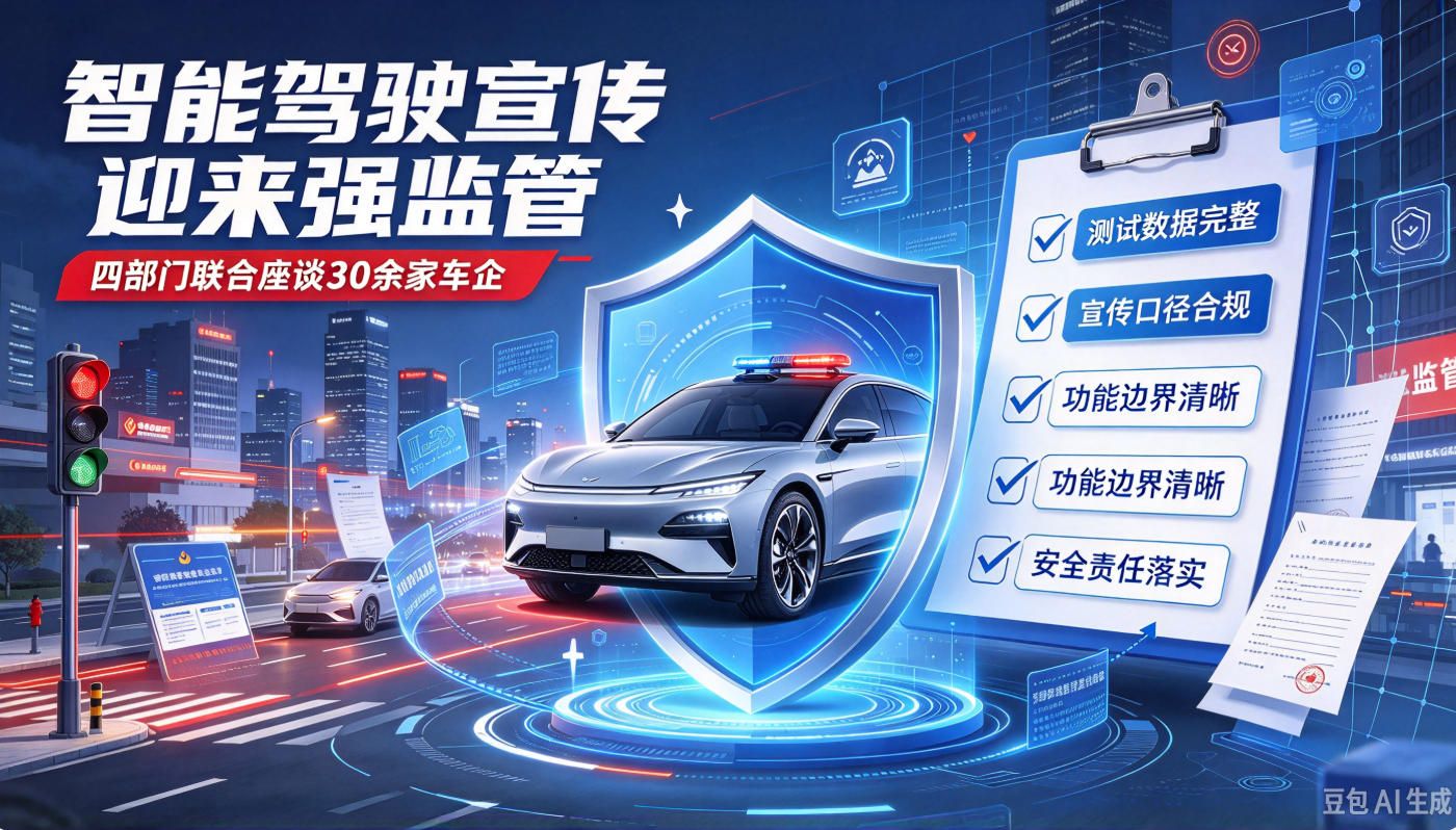 四部门联合座谈:收紧汽车研发测试管理 智能驾驶宣传迎来强监管